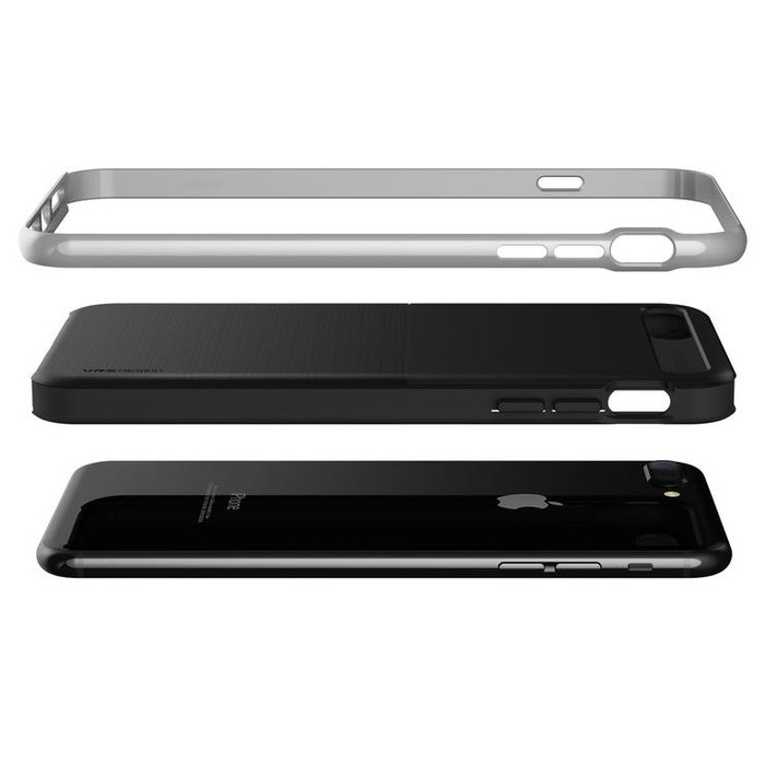 Противоударный чехол накладка VRS Design High Pro Shield для iPhone 8 Plus Черный-серебро - Изображение 114839