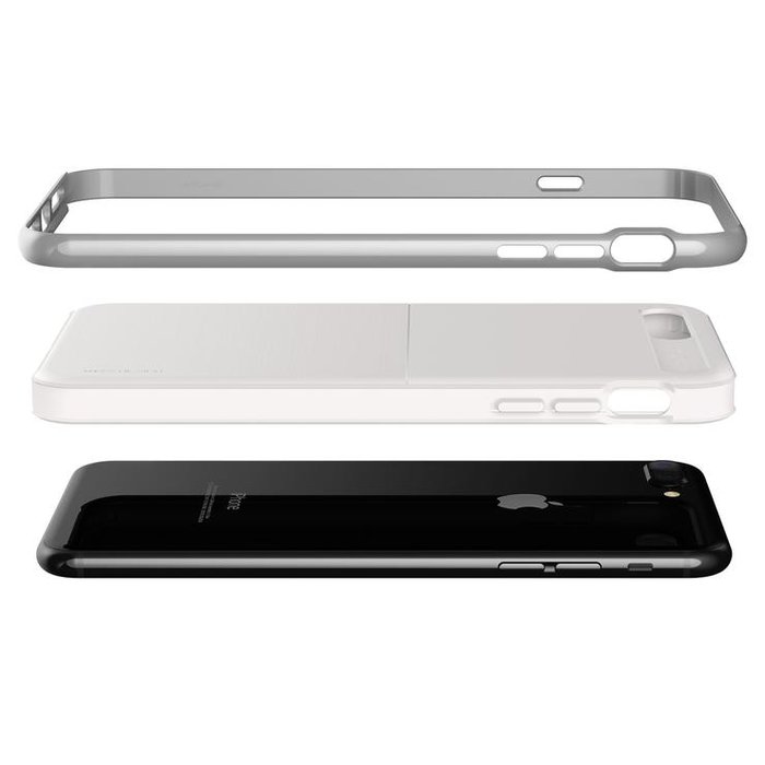 Противоударный чехол накладка VRS Design High Pro Shield для iPhone 8 Plus Белый-серебро - Изображение 114854