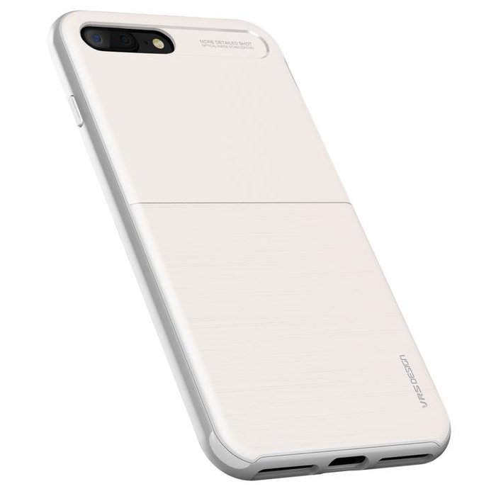 Противоударный чехол накладка VRS Design High Pro Shield для iPhone 8 Plus Белый-серебро - Изображение 114857