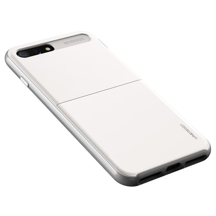 Противоударный чехол накладка VRS Design High Pro Shield для iPhone 8 Plus Белый-серебро - Изображение 114860