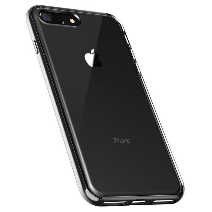 Прозрачный чехол накладка VRS Design Crystal Bumper для iPhone 8 Plus Черный - Изображение 114869
