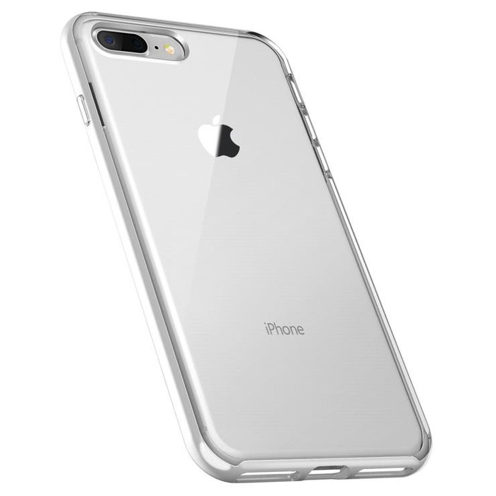 Прозрачный чехол накладка VRS Design Crystal Bumper для iPhone 8 Plus Серебро - Изображение 114884