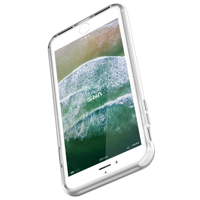 Прозрачный чехол накладка VRS Design Crystal Bumper для iPhone 8 Plus Серебро - Изображение 114887