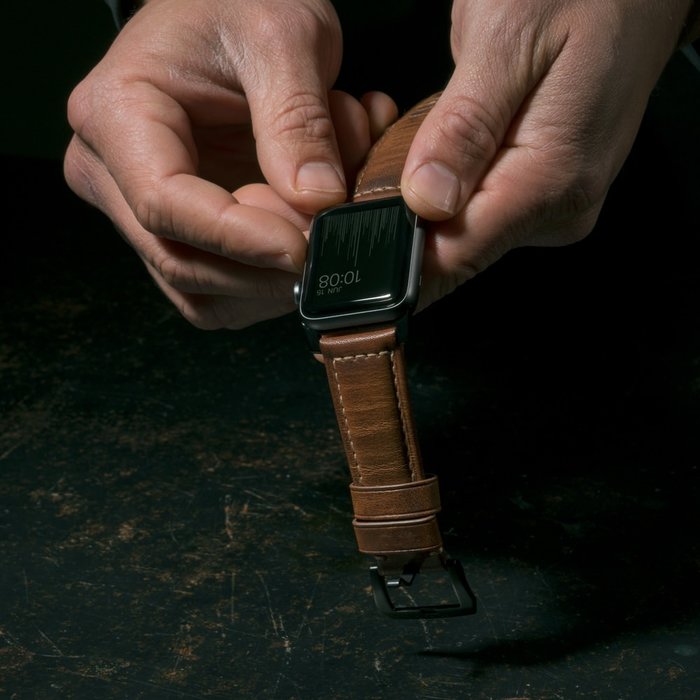 Ремешок кожаный Nomad Traditional для Apple Watch (38мм) Черная застежка - Изображение 115454