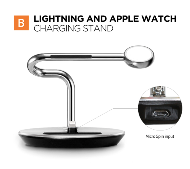 Док станция Freedy MFI lightning + Apple Watch Charging Stand - Изображение 11099
