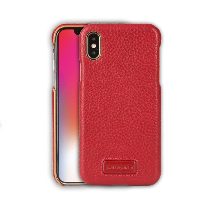 Кожаный чехол накладка Pierre Cardin для iPhone Xs Красный - Изображение 115754