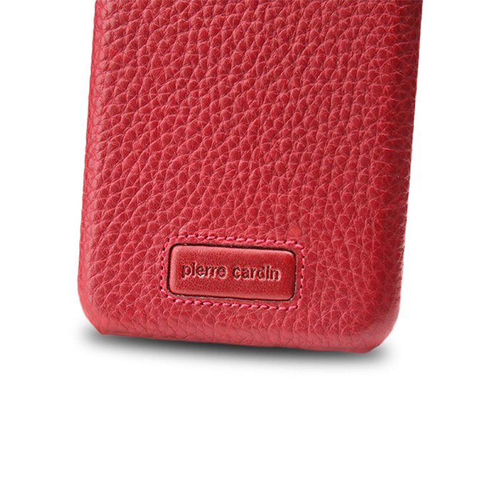 Кожаный чехол накладка Pierre Cardin для iPhone Xs Красный - Изображение 115763
