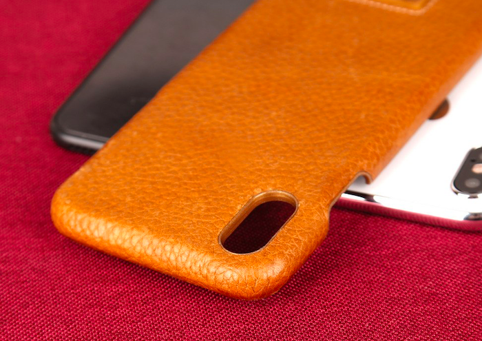 Кожаный чехол накладка Pierre Cardin для iPhone Xs Светло-Коричневый - Изображение 115811