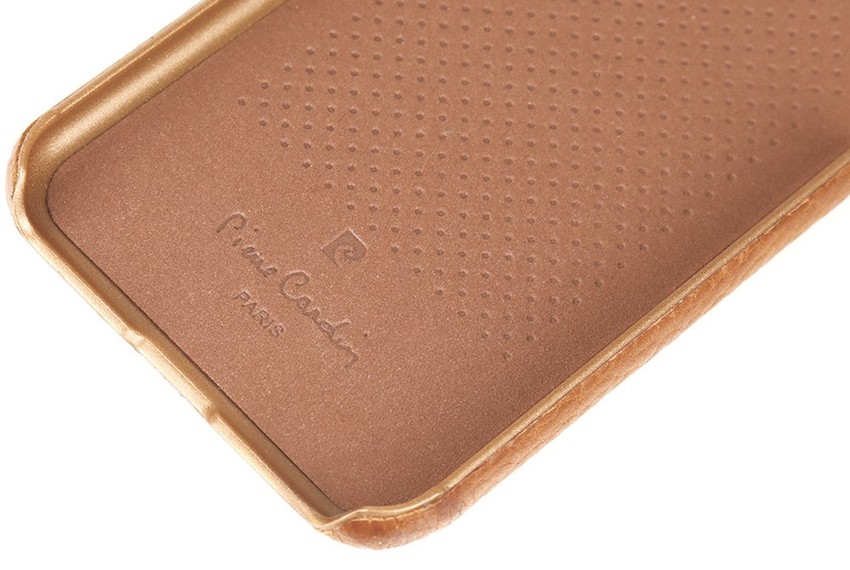 Кожаный чехол накладка Pierre Cardin для iPhone Xs Max Коричневый