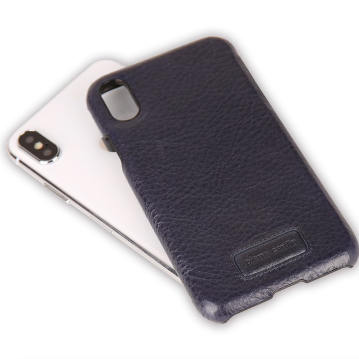Кожаный чехол накладка Pierre Cardin для iPhone Xs Max Синий - Изображение 115880