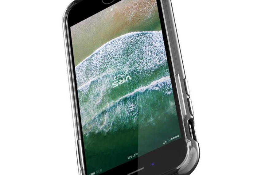 Прозрачный чехол накладка VRS Design Crystal Bumper для iPhone 8 Черный