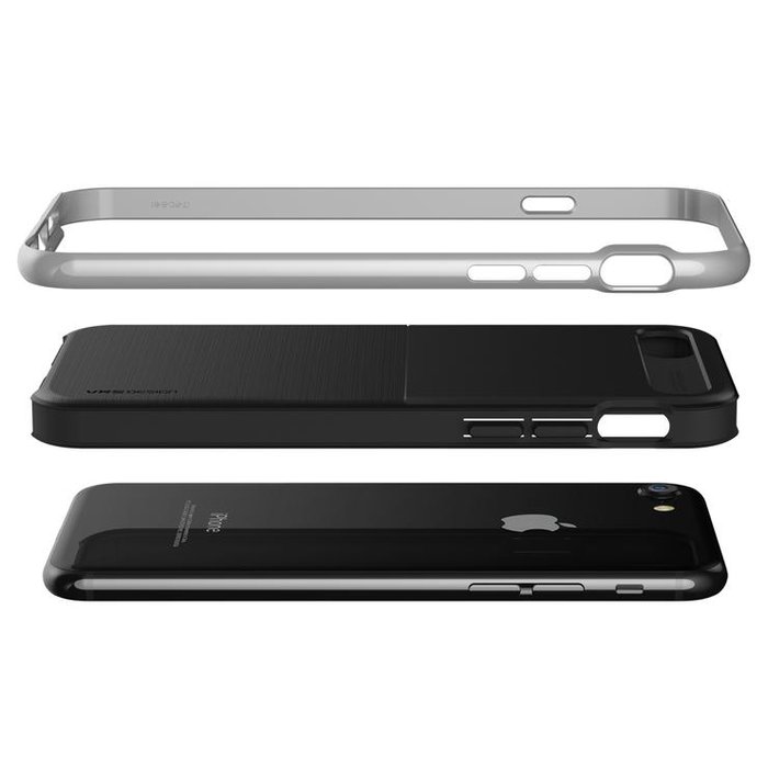 Противоударный чехол накладка VRS Design High Pro Shield для iPhone 8 Черный-Серебро - Изображение 116057