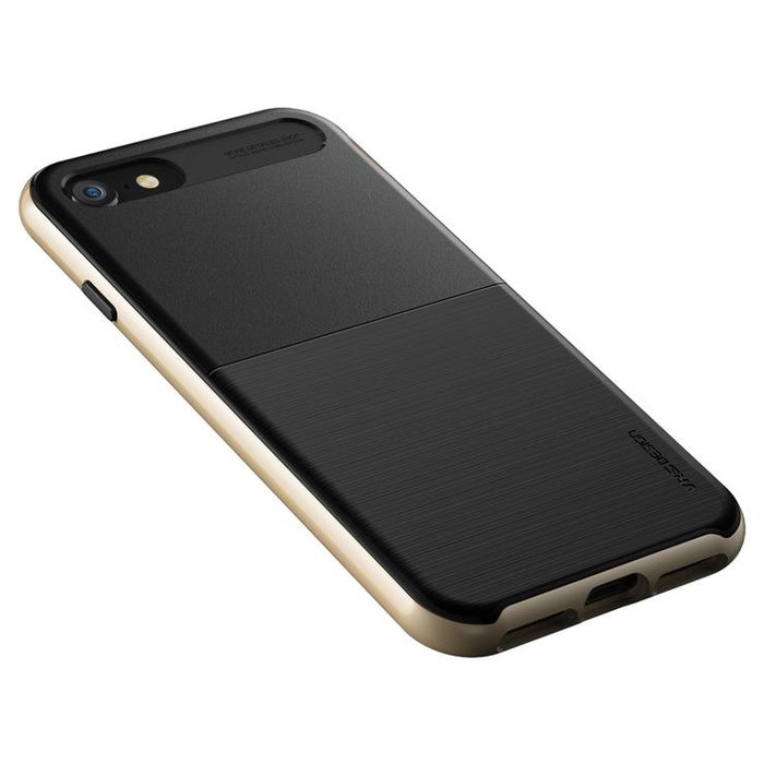 Противоударный чехол накладка VRS Design High Pro Shield для iPhone 8 Черный-Золото - Изображение 116078