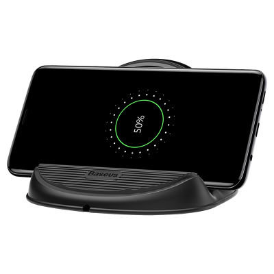 Беспроводная зарядка для телефона Baseus Silicone Horizontal Desktop Wireless Charger Черная - Изображение 116418