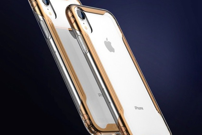 Силиконовый чехол накладка Baseus Armor Case для iPhone Xr Золотой