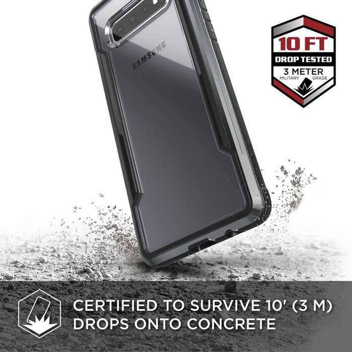 Противоударный чехол накладка X-Doria Defense Shield для Samsung Galaxy S10 Черный - Изображение 118361
