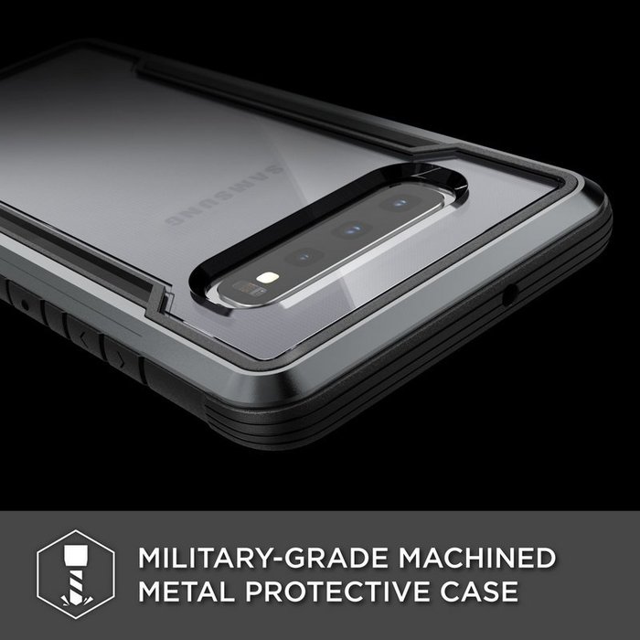 Противоударный чехол накладка X-Doria Defense Shield для Samsung Galaxy S10 Черный - Изображение 118376