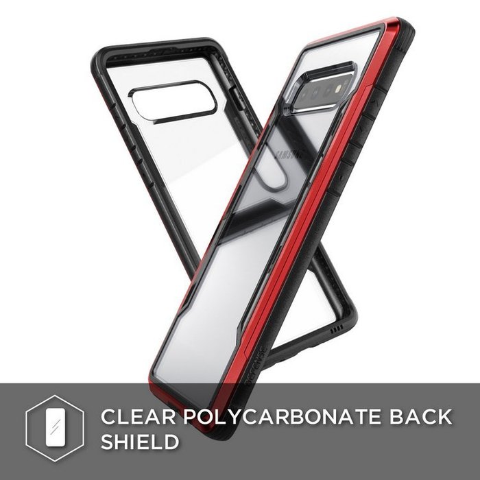 Противоударный чехол накладка X-Doria Defense Shield для Samsung Galaxy S10 Красный - Изображение 118403