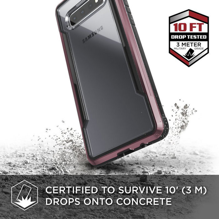 Противоударный чехол накладка X-Doria Defense Shield для Samsung Galaxy S10 Розовый - Изображение 118448