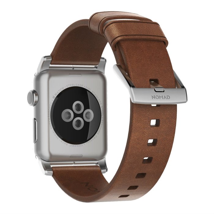 Кожаный ремешок Nomad Modern для Apple Watch (44мм) Серебряная застежка - Изображение 118767