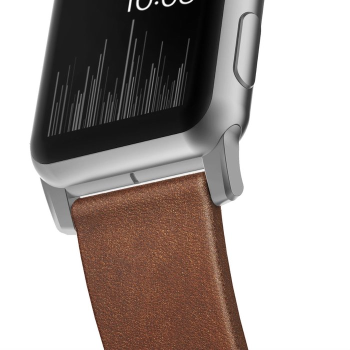 Кожаный ремешок Nomad Modern для Apple Watch (44мм) Серебряная застежка - Изображение 118773
