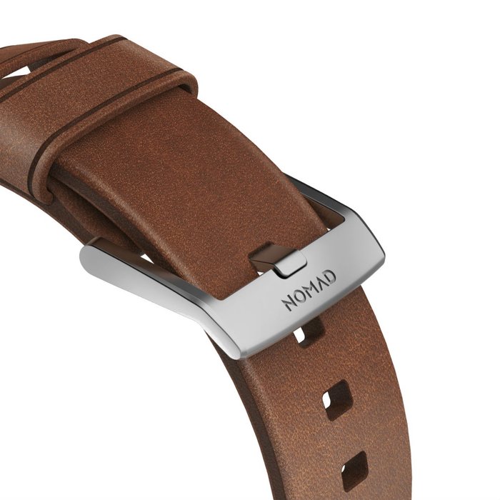 Кожаный ремешок Nomad Modern для Apple Watch (44мм) Серебряная застежка - Изображение 118776