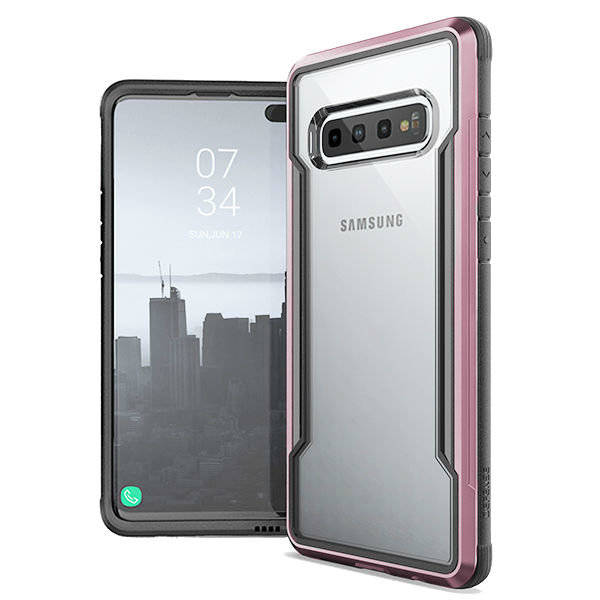 Противоударный чехол накладка X-Doria Defense Shield для Samsung Galaxy S10 Plus Розовый - Изображение 118921