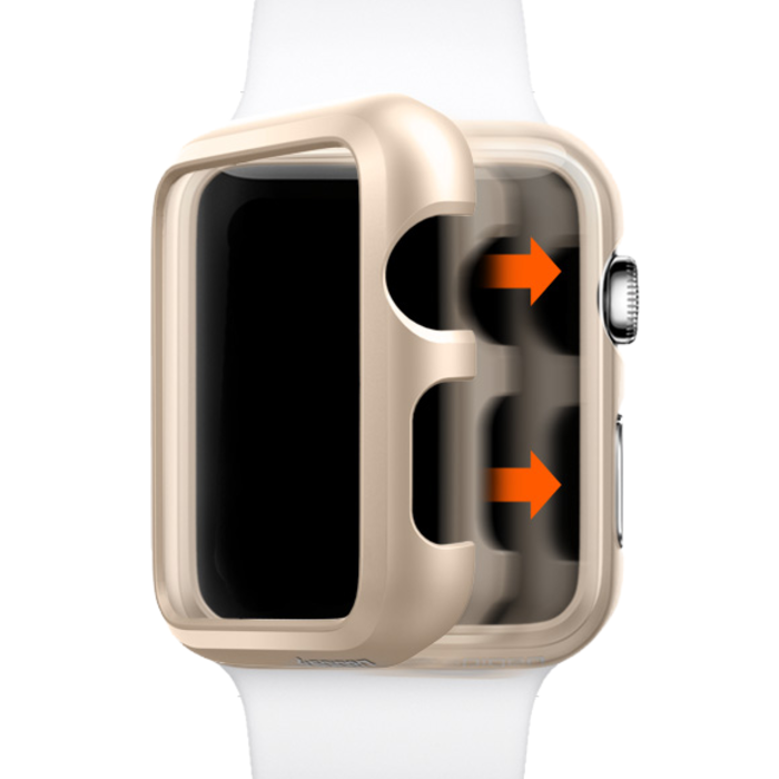 Клип-кейс SGP Thin Fit для Apple Watch 2 / 1 ((38mm)) Серебро - Изображение 11279