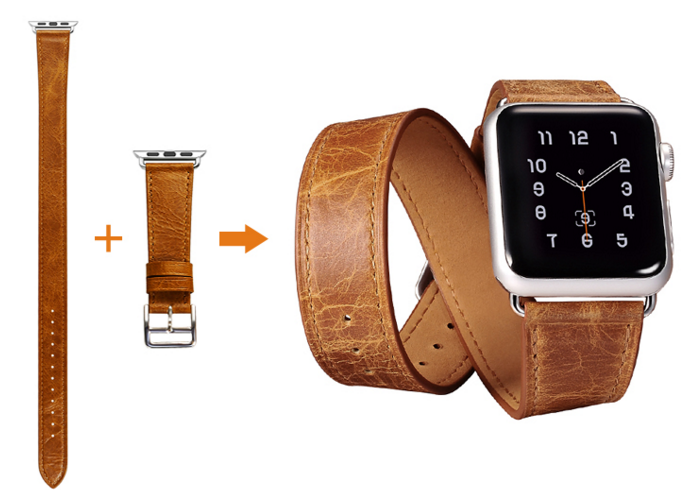 Набор ремешков iCarer Quadri-Watchband для Apple Watch 2 / 1 (42mm) Коричневый - Изображение 11369