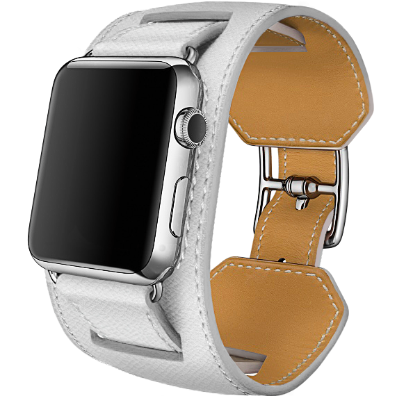 Ремешок кожаный HM Style Cuff для Apple Watch 2 / 1 (38mm) Белый - Изображение 11389