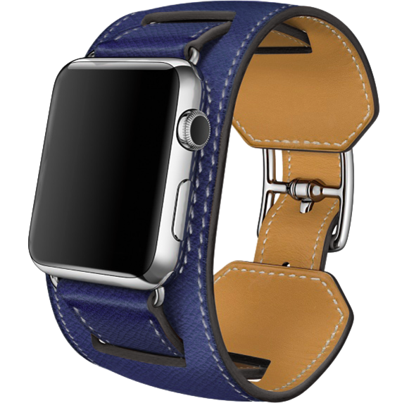 Ремешок кожаный HM Style Cuff для Apple Watch 2 / 1 (42mm) Темно-Синий - Изображение 11437