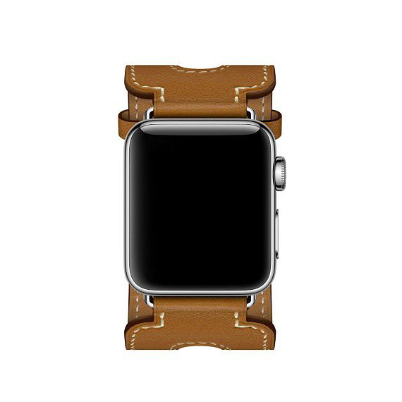 Ремешок кожаный HM Style Double Buckle для Apple Watch 38mm Brown - Изображение 11471