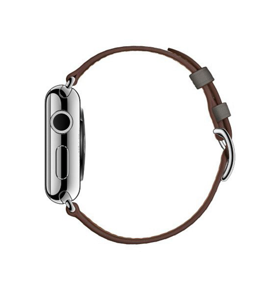 Ремешок кожаный HM Style Double Buckle для Apple Watch 38mm Grey - Изображение 11483