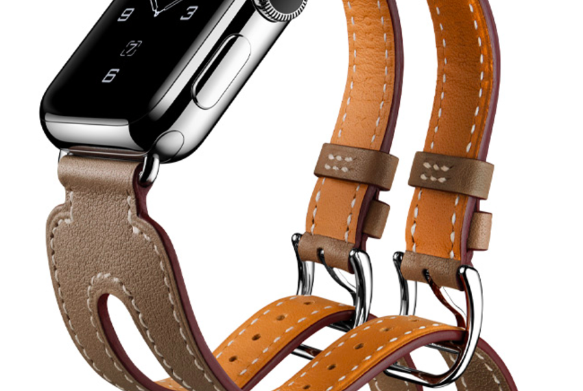 Ремешок кожаный HM Style Double Buckle для Apple Watch 38mm Grey