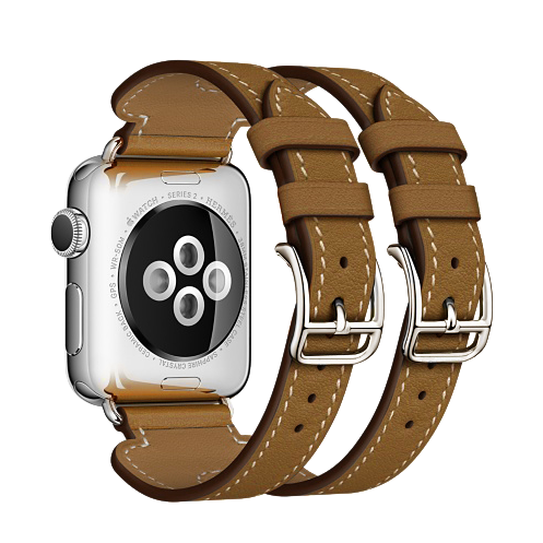 Ремешок кожаный HM Style Double Buckle для Apple Watch 42mm Brown - Изображение 11523