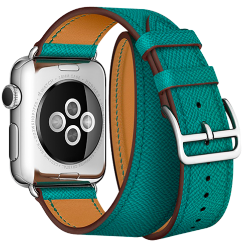 Ремешок кожаный HM Style Double Tour для Apple Watch 2 / 1 (42mm) Зеленый - Изображение 11615