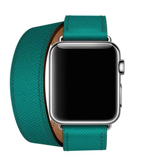 Ремешок кожаный HM Style Double Tour для Apple Watch 2 / 1 (38mm) Зеленый - Изображение 11575
