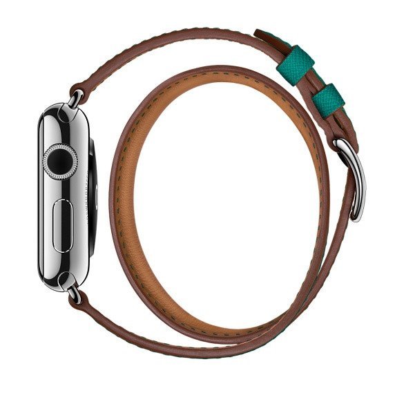 Ремешок кожаный HM Style Double Tour для Apple Watch 2 / 1 (42mm) Зеленый - Изображение 11619