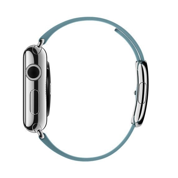 Ремешок кожаный Modern Buckle для Apple Watch 2 / 1 (38mm) Голубой - Изображение 11681