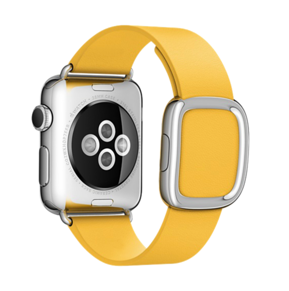 Ремешок кожаный Modern Buckle для Apple Watch 2 / 1 (38mm) Желтый - Изображение 11687