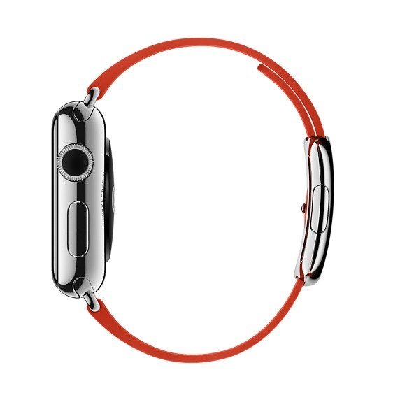 Ремешок кожаный Modern Buckle для Apple Watch 2 / 1 (38mm) Красный - Изображение 11699