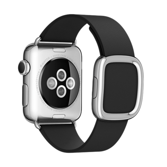 Ремешок кожаный Modern Buckle для Apple Watch 2 / 1 (38mm) Черный - Изображение 11705
