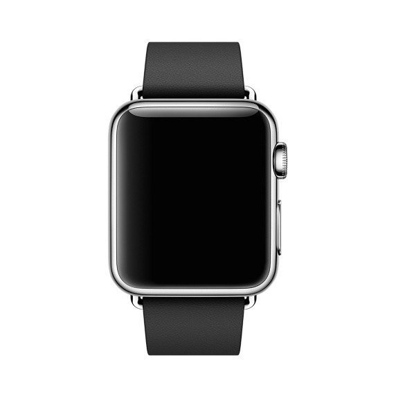 Ремешок кожаный Modern Buckle для Apple Watch 2 / 1 (38mm) Черный - Изображение 11707