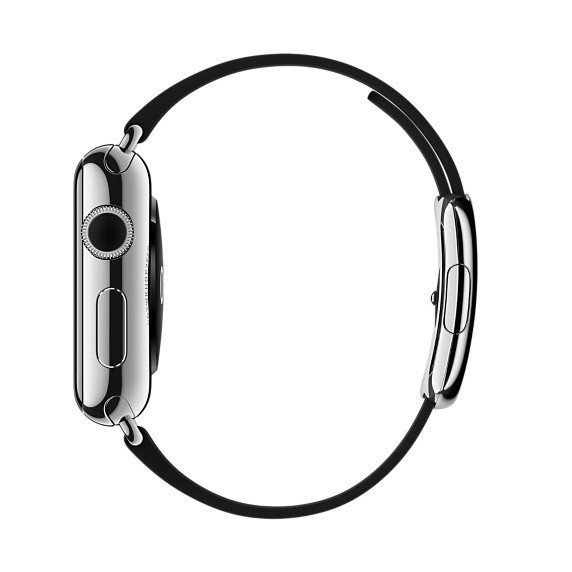 Ремешок кожаный Modern Buckle для Apple Watch 2 / 1 (38mm) Черный - Изображение 11709