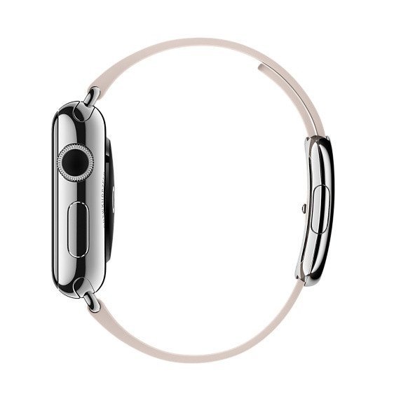 Ремешок кожаный Modern Buckle для Apple Watch 2 / 1 (38mm) Нежно-Розовый - Изображение 11719