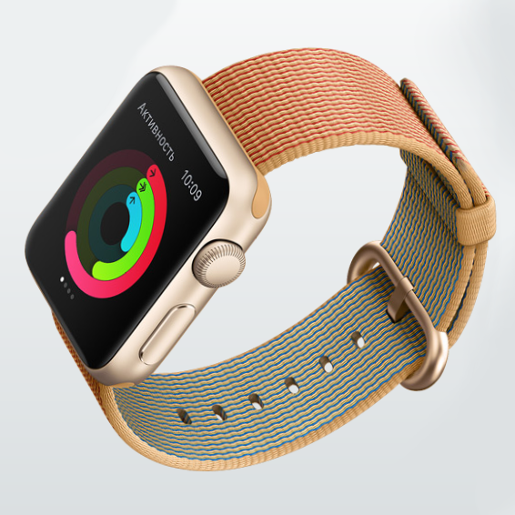 Ремешок нейлоновый Special Nylon для Apple Watch 2 / 1 (42мм) Золотистый/Красный - Изображение 11831
