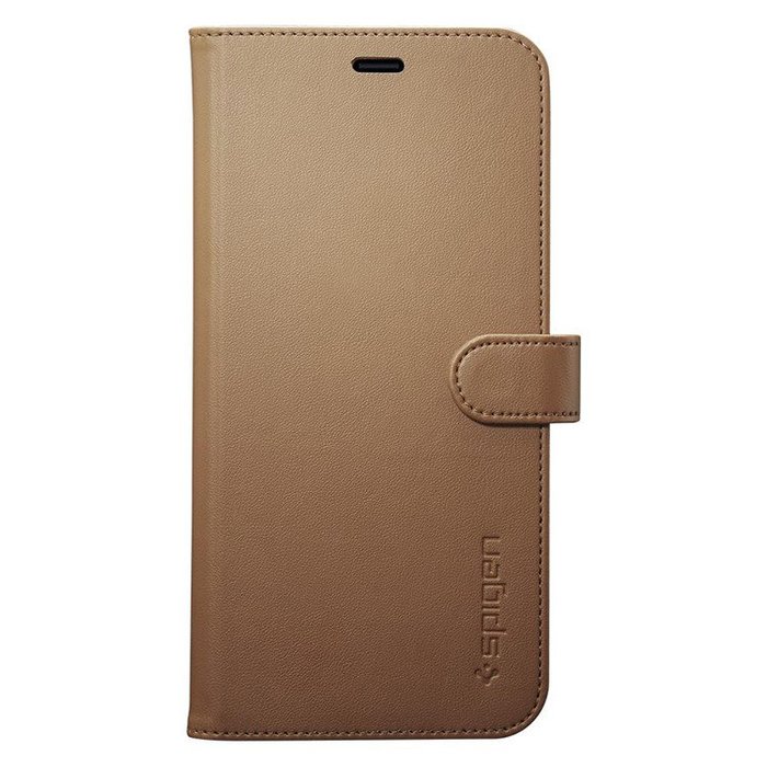 Кожаный чехол книжка Spigen Wallet для Samsung Galaxy S8 Коричневый - Изображение 7213