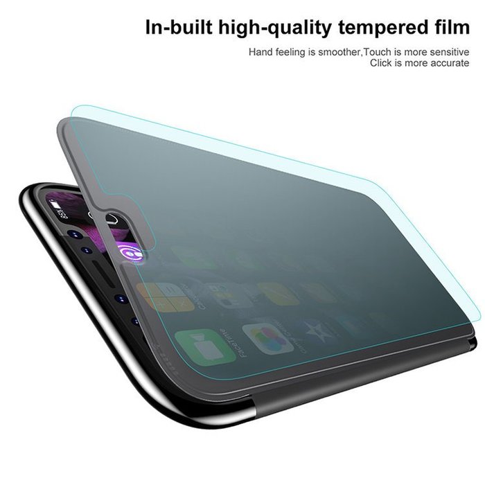 Чехол книжка Baseus Touchable Case для iPhone X Черный - Изображение 12237