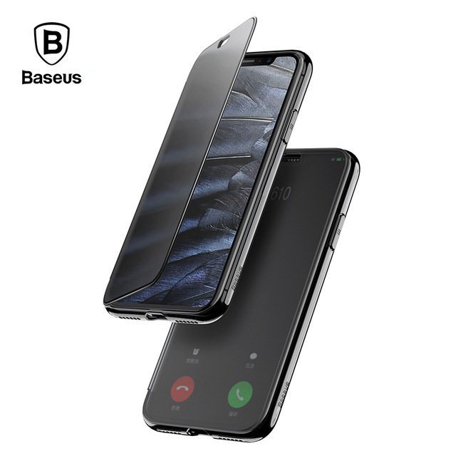 Чехол книжка Baseus Touchable Case для iPhone X Черный - Изображение 12245