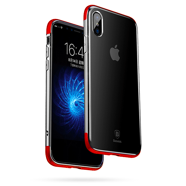 Чехол накладка Baseus Armor Case For iPhone X Красный - Изображение 12299
